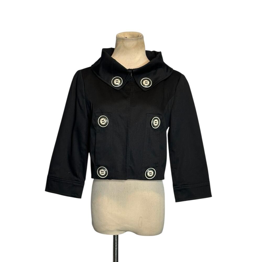 Selé black 3/4 sleeves crop jacket size small